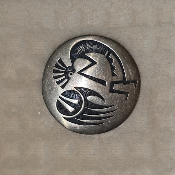 Vintage Namingha Raymie Hopi Kokopelli Pendant/Brooch Combo - Picture 2 of 8